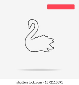 Swan icon. Vector concept illustration for design.