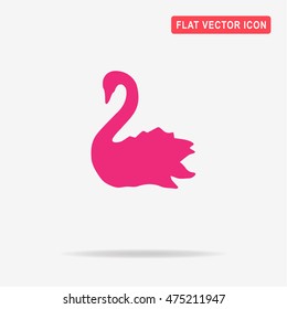 Swan icon. Vector concept illustration for design.