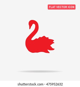 Swan icon. Vector concept illustration for design.