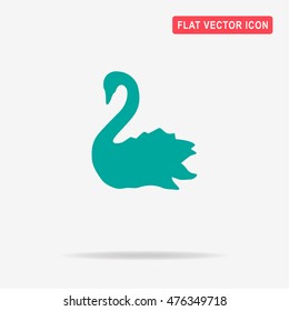 Swan icon. Vector concept illustration for design.