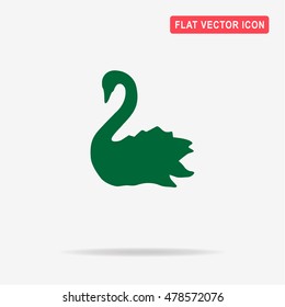 Swan icon. Vector concept illustration for design.