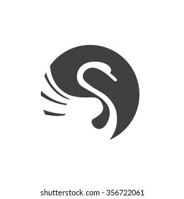 Swan icon. Vector design.