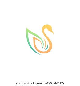 Swan Icon Vektordesign. Swan Luxury Logo