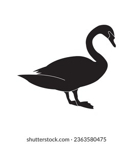 Swan icon vector illustration symbol design