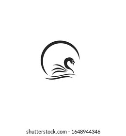signo vectorial de icono Swan aislado para diseño gráfico y web. símbolo de swan color de plantilla editable en fondo blanco.