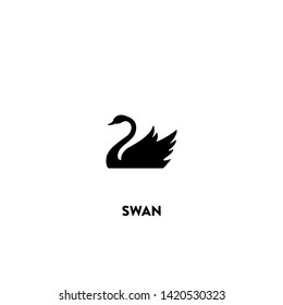 swan icon vector. swan sign on white background. swan icon for web and app