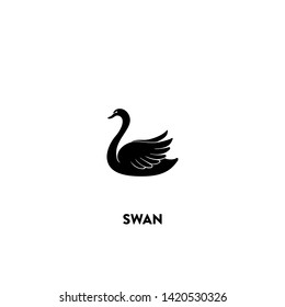 swan icon vector. swan sign on white background. swan icon for web and app