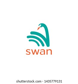 swan icon vector. swan sign on white background. swan icon for web and app, spa, accounting, finance, consulting, building, etc