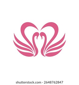 Modelo de design de logotipo de ilustração Swan