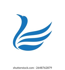 Modelo de design de logotipo de ilustração Swan