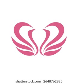Modelo de design de logotipo de ilustração Swan