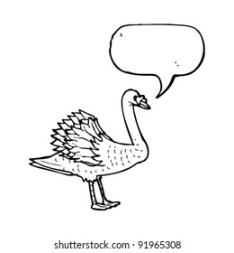 ilustración de swan con burbuja de voz