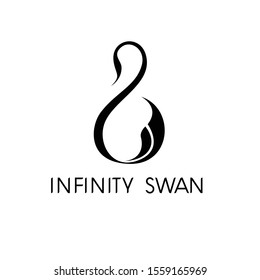 Swan Infinity Black Color Logo  