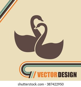 swan isolated design 