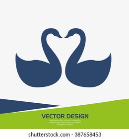 swan isolated design 