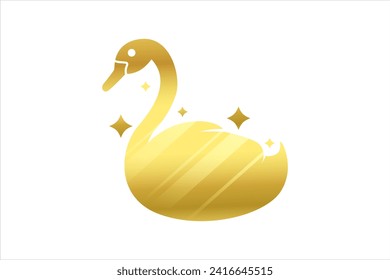 Swan Laser Metallic Sticker Design