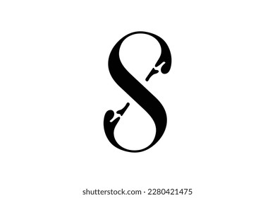 patrón de logotipo de swan latter vectorial creativo elegante e memorable elemento gráfico plantilla de diseño de logotipo