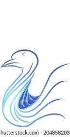 Swan line art illustration, this illustration inspired by swan