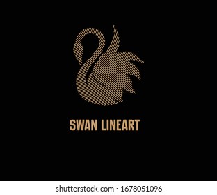 Swan, swan line art, swan logo