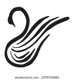 Swan Line art logo ,good for graphic design resources, posters, prints, logos, banners, pamflets, books cover, and more.