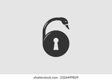 Swan Locks Security Logo, security, lock