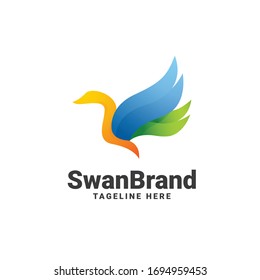 Swan Logo abstract design vector template. 