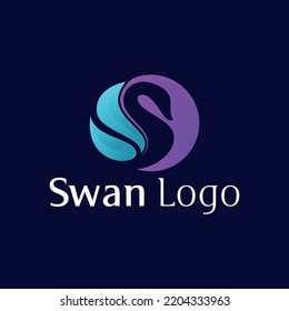 Swan Logo abstract design vector template.logo Vector design template, design for Cosmetics SPA Fashion concept icon vector Illustration.