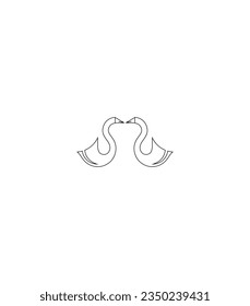 Swan Logo abstract design vector template