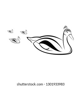 swan logo animal 