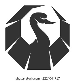 swan logo animal Icon Illustration Brand Identity