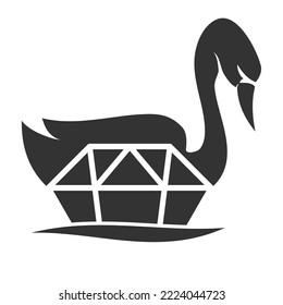 swan logo animal Icon Illustration Brand Identity