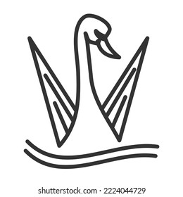 swan logo animal Icon Illustration Brand Identity