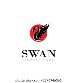 swan logo anime design symbol beauty business natural