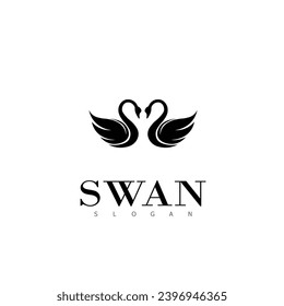 swan logo anime design symbol beauty business natural