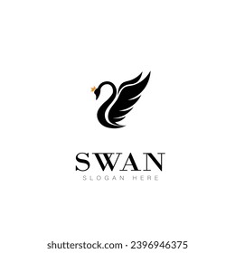 swan logo anime design symbol beauty business natural
