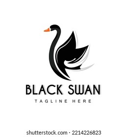 Swan Logo, Bird Animal Design, Duck Logo, Product Brand Label Vector