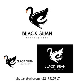 Swan Logo, Bird Animal Design, Duck Logo, Product Brand Label Vector