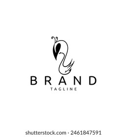 SWAN LOGO BRAND TEMPLATE GOOD FOR PRODUCT SIGN