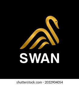 concepto de logotipo de swan moderno y elegante