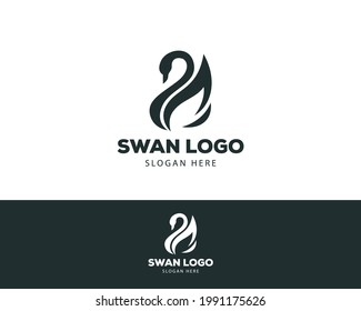 swan logo creative design template