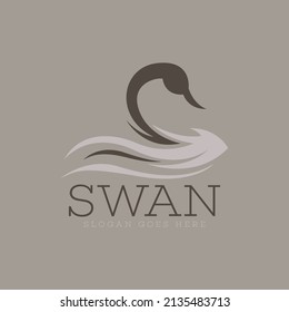Swan Logo Design Concept Template Vector. Animal Logo Template Vector