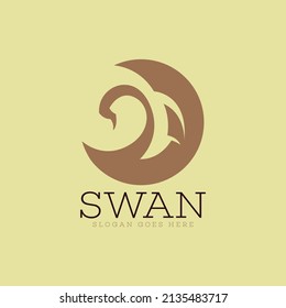 Swan Logo Design Concept Template Vector. Animal Logo Template Vector