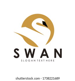 swan logo design concept vector