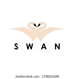 vector de diseño de logotipo de swan