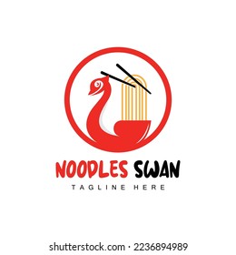 Swan Logo Design, Duck Animal Illustration, Company Brand Template Vector