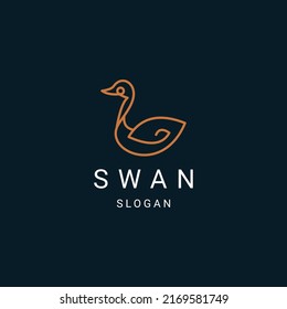 Plantilla de icono de diseño del logotipo de Swan