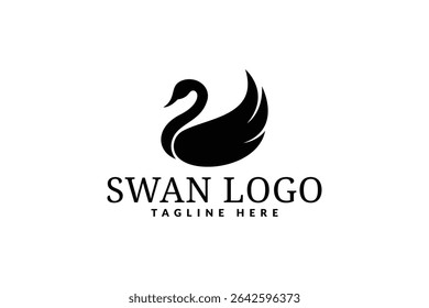 swan logo design. logo icon vector illustration
