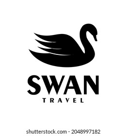 Swan Logo Design, Image, Inspiration, Animal, Bird, Company, Travel, Beauty, Template