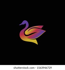 Swan logo design and symbol vector