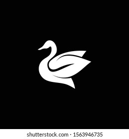 Swan logo design and symbol vector